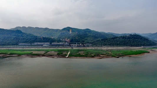 光影-风光-航拍-丰都-河 图片素材