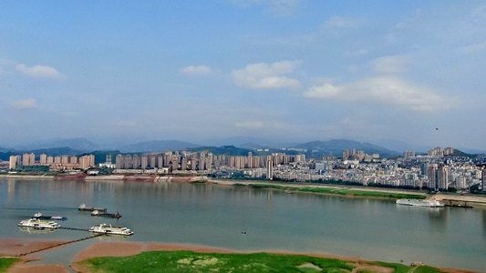 光影-风光-航拍-丰都-河 图片素材