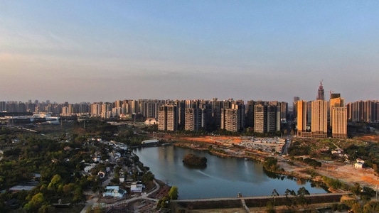 光影-风光-成都-航拍-城市风光 图片素材