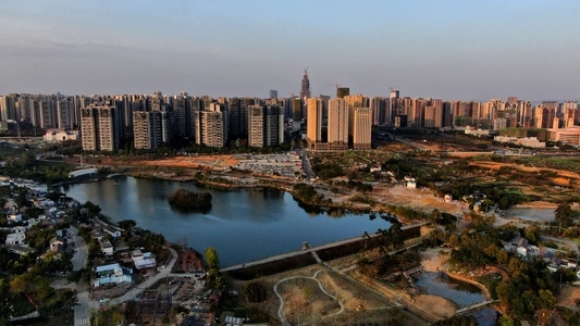光影-风光-成都-航拍-城市风光 图片素材