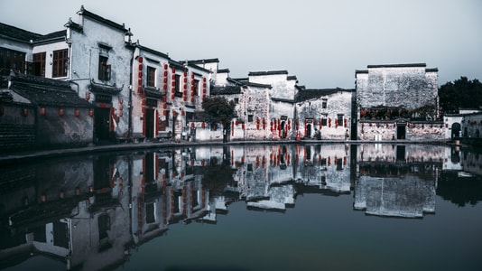 古镇-中国风-宏村-风光-自然 图片素材