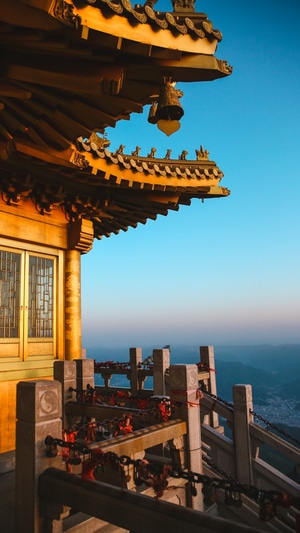 建筑-老君山-古建筑-房檐-屋檐 图片素材