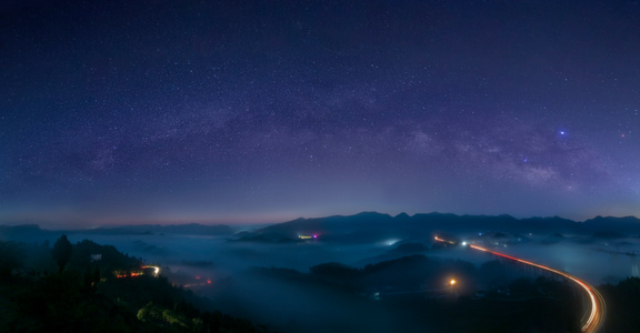 重庆-风光-夜景-银河-风光 图片素材