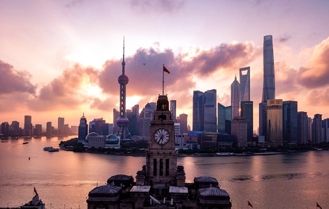 上海中心-航拍-光-风光-大疆 图片素材