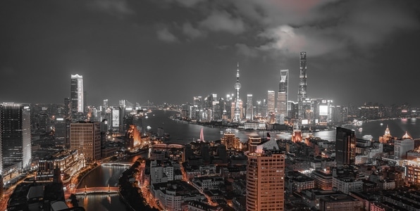 建筑-三大件-黄浦江-陆家嘴-色彩 图片素材