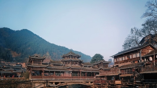 贵州-西江千户苗寨-西江千户苗寨-古寨-寨子 图片素材