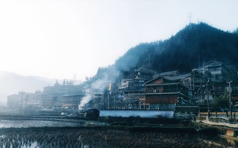 贵州-西江千户苗寨-风景-风光-房屋 图片素材