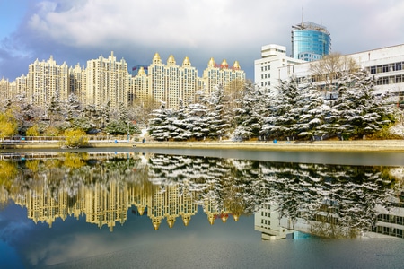 倒影-水域-自然-色彩-雪后 图片素材