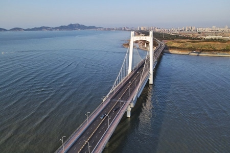 烟台市-海滨-海边-桥-桥梁 图片素材