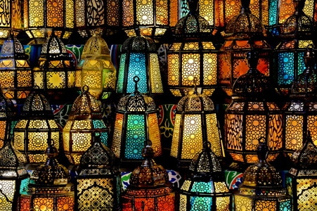 埃及开罗-北非最早的市场-灯-灯笼-灯具 图片素材