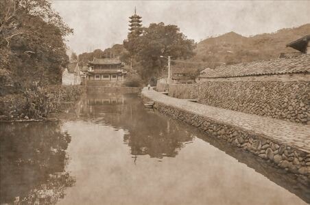 宋代-古村落-房屋-村落-古村落 图片素材