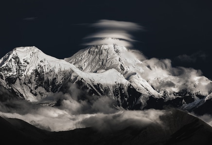 雪山-贡嘎-风光-光线-天空 图片素材