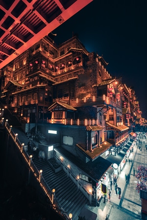 夜景-重庆-繁华-灯光-城市 图片素材