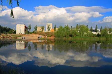 风光-城市-宁夏-银川-塞上湖城 图片素材
