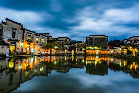宏村-旅行-风景-楼房-古建筑 图片素材