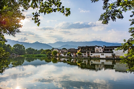宏村-旅行-风光-风景-湖 图片素材