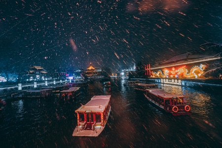 城市-风光-夜景-光影-雪景 图片素材