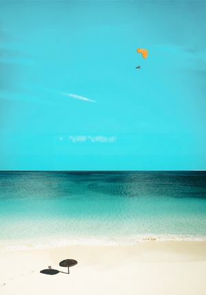 你若安好便是晴天-夏季-海滩-海滩-滑翔 图片素材