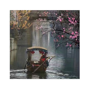 江南春天-乌篷船-水乡-船-乌篷船 图片素材