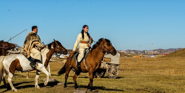 风光-赤峰市-坝上草原-蒙古人家-风光 图片素材