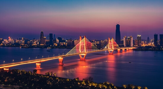 桥-武汉市-城市-城市风光-高楼 图片素材