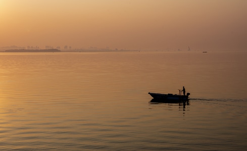 风景-海边-渔民-出海-风光 图片素材