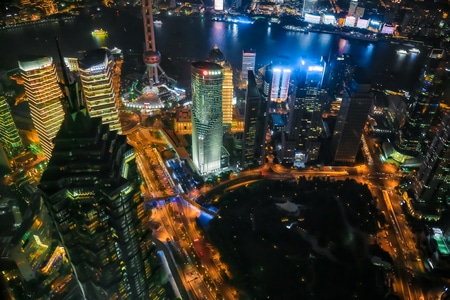 浦江两岸-万家灯火-陆家嘴-夜景-我要上封面 图片素材