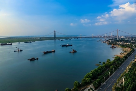 国家地理-洞庭湖-水边-湖泊-大桥 图片素材