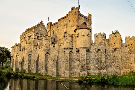 比利时-古城-城堡-建筑-历史 图片素材