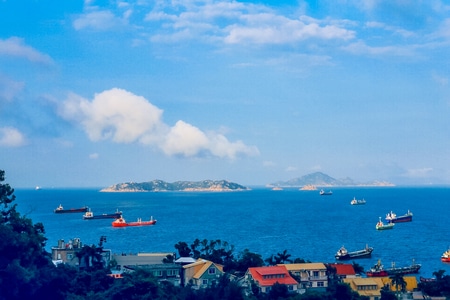 旅行-你好2020-色彩-光影-海上 图片素材