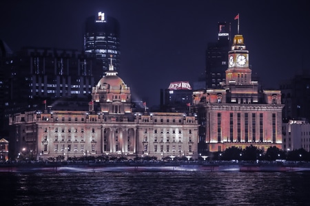 色彩-光影-风景-魔都-夜上海 图片素材