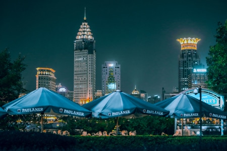 上海-灯光-夜色-夜景-浦江两岸 图片素材