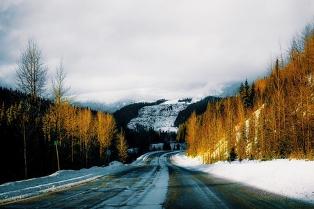 加拿大-冬-雪山-风景-自然 图片素材