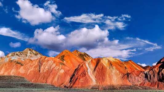 旅行-张掖七彩丹霞-风景-山-山峰 图片素材
