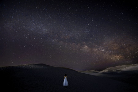 风光-旅行-青海-沙漠-银河 图片素材