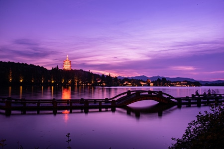 自然风景-我的2019-湖面-湖泊-拱桥 图片素材