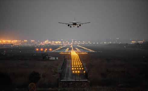 风光-不可复制-风景-夜景-机场 图片素材