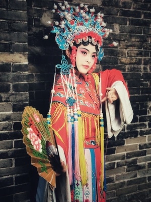 中国风-人像-戏曲-手机-女人 图片素材