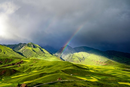 旅拍、-祁连山、-大青海、-🌈彩虹、-偶遇、 图片素材