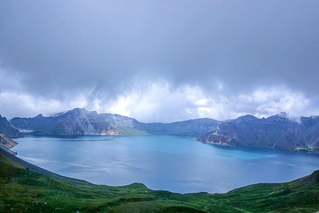 风光、-美景、-人品、-第二次见天池、-中朝边界、 图片素材