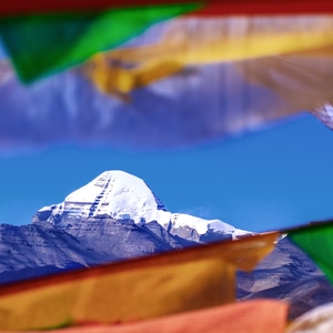 西藏-冈仁波齐-神山-雪山-雪山 图片素材