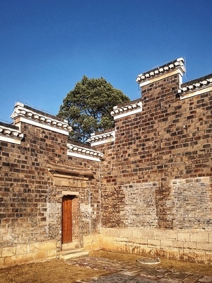 手机摄影-墙-蓝天-古建筑-房屋 图片素材