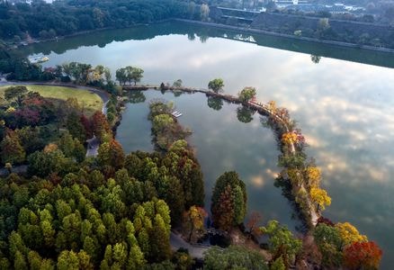 前湖-航拍-秋-风景-前湖 图片素材