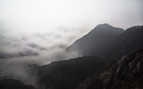 泰山-黑白-云海-泰山-云海 图片素材