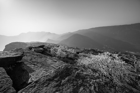 泰山-黑白-风光-夕阳-泰山 图片素材