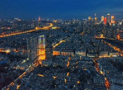 看你的城市-航拍-老城南-南京-夜景 图片素材