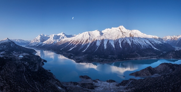 然乌湖-航拍-西藏-风景-风光 图片素材