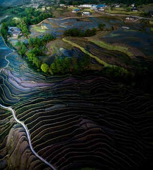 四峨山梯田-梯田-乐山市沙湾区-农田-四峨山梯田 图片素材