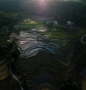 四峨山梯田-梯田-乐山市沙湾区-农田-四峨山梯田 图片素材