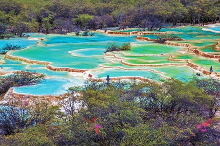 风光-秋色-黄龙-风景-湖 图片素材